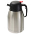 Winco Stainless Steel Lined Double-Wall Insulated Carafes with Push-Button Lid