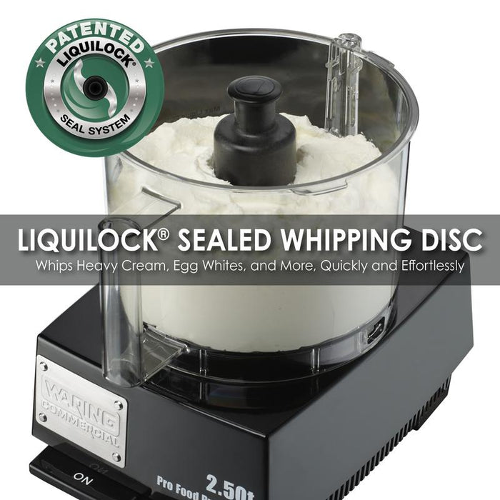 Waring  Food Processor 2.5 Qt. Bowl Cutter Mixer with the Patented LiquiLock® Seal System