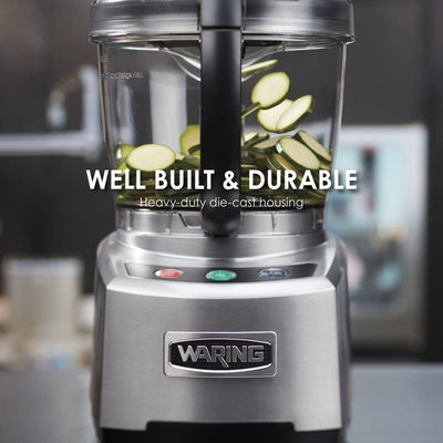 Waring WFP16S Food Processor 4 Qt. Bowl Cutter Mixer Food Processor with Patented LiquiLock® Seal System