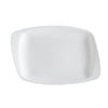 CAC Chinaware White Pearl Rect. Platter 11 3/4"