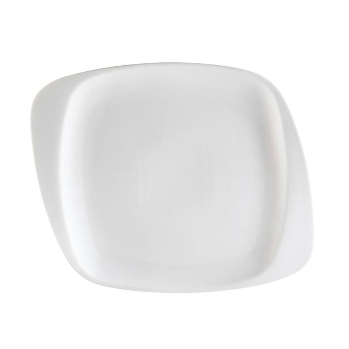 CAC Chinaware White Pearl Square Plate 7 3/4"