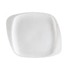 CAC Chinaware White Pearl Square Plate 9 1/2"