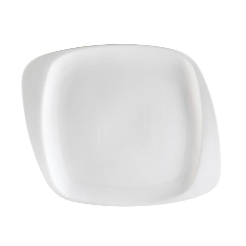 CAC Chinaware White Pearl Square Plate 9 1/2"