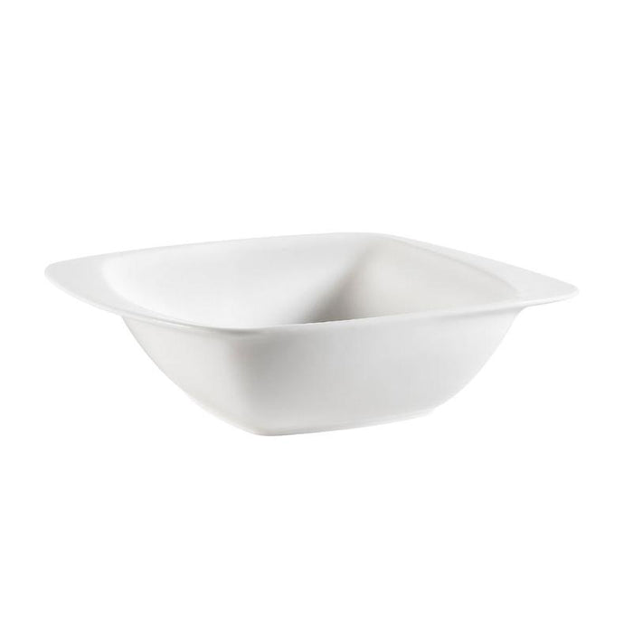 CAC Chinaware White Pearl Square Bowl 6oz 6"