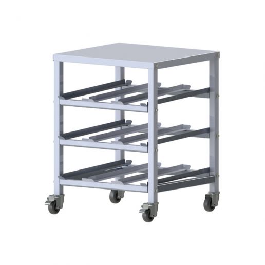 Winco ALCR-3M Can Storage Rack, Under-Counter, Mobile, 3-Tier, Heavy Duty, Aluminum, KD, NSF (Price/Piece)