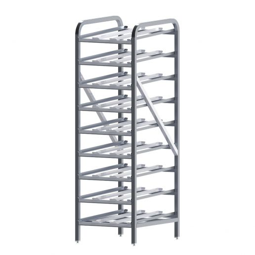 Winco ALCR-9 Can Storage Rack, Full Height, Stationary, 9-Tier, Heavy Duty, Aluminum, KD, NSF (Price/Piece)