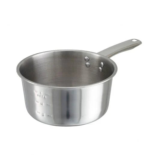 Winco SAP-2 2qt Sauce Pan, Mirror Finish, S/S (Price/Piece)