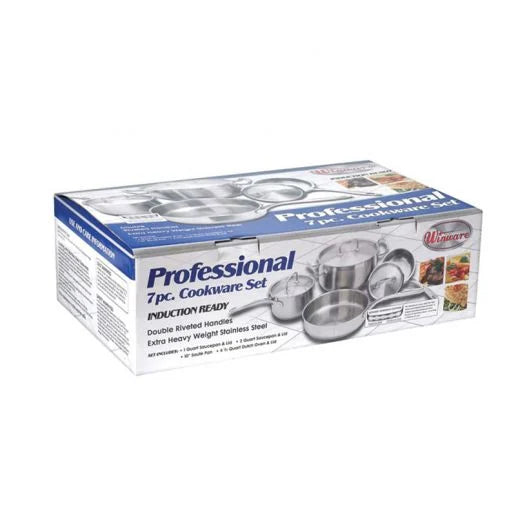 Winco SPC-7H 7-piece Cookware Set, S/S (Price/Set)