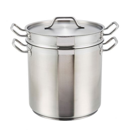 SSDB-12S Stainless Steel 12 Qt. Steamer/Pasta Cooker with Cover by Winco