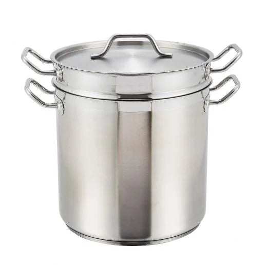 SSDB-8S Stainless Steel 8 Qt. Steamer/Pasta Cooker with Cover by Winco