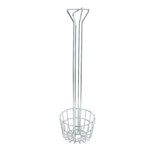 Winco TB-25 Tortilla Shell Fry Basket, 6-1/4" dia. x 25"H, Chrome Plated (Price/Piece)