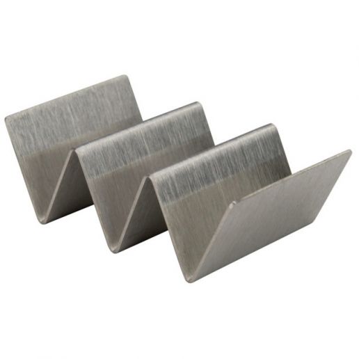 Stainless Steel Mini Taco Holder with Brushed Finish by Winco - Available in Different Sizes