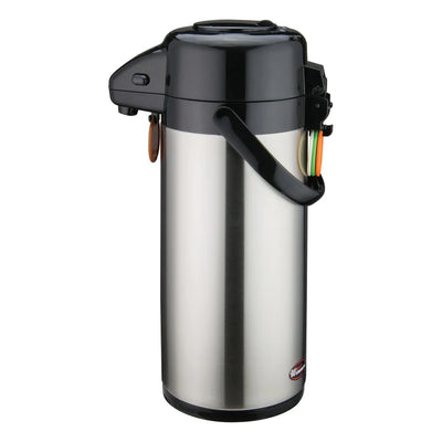 Winco Stainless Steel Lined Commercial Airpots with Push-Button Top