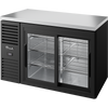 True TBR52-RISZ1-L-B-11-1 Reach-In Single Zone Refrigerator with Left Side Refrigeration System. Black Exterior and Glass Slide Doors