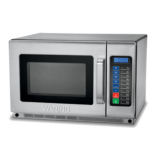 Waring Heavy-Duty 1800W Commercial Microwave Oven – Compact & Powerful Stainless Steel Design