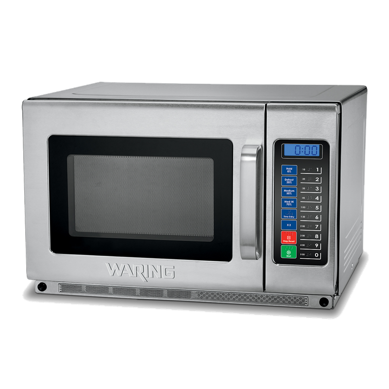 Waring Heavy-Duty 1800W Commercial Microwave Oven – Compact & Powerful Stainless Steel Design