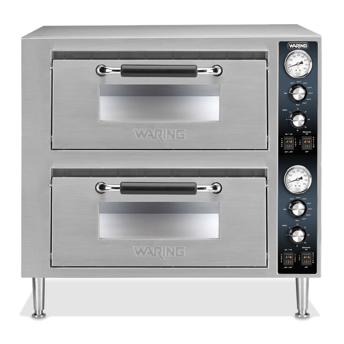 Waring Ovens Heavy-Duty Double-Deck Pizza Oven - Dual Chamber