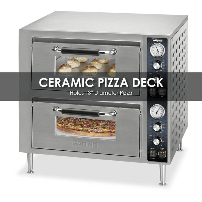 Waring Ovens Heavy-Duty Double-Deck Pizza Oven - Dual Chamber