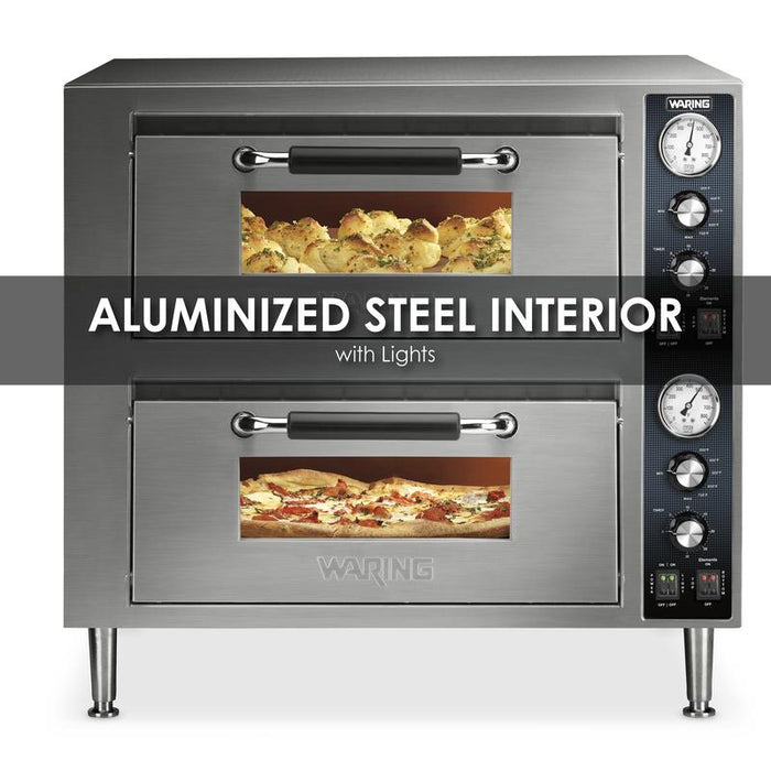 Waring Ovens Heavy-Duty Double-Deck Pizza Oven - Dual Chamber