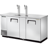 True TDD-3-S-HC Solid Swing Door Stainless Steel Direct Draw Beer Dispenser with Hydrocarbon Refrigerant