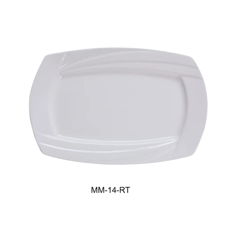 Yanco MM-14-RT 14" X 9"Rectangular Plate Pack of 12(1Dz)