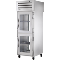True STR1RPT-2HG-1G-HC Pass-Thru Half Glass Front/Rear Swing Doors Refrigerator