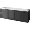 True TBR108-RISZ1-L-B-SSSS-1 Reach-In Single Zone Refrigerator with Left Side Refrigeration System. Black Exterior and Solid Swing Doors