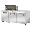 True TSSU-72-15M-B-HC Mega-Top Solid Door Sandwich/Salad Unit with Hydrocarbon Refrigerant