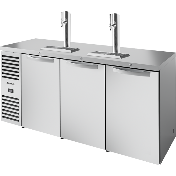 True TDR84-RISZ1-L-S-SSS-1 Reach-In Single Zone Refrigerator with Left Side Refrigeration System. Stainless Exterior and Solid Swing Doors