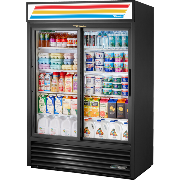 True GDM-47-HC-LD Slide Door Refrigerator with Hydrocarbon Refrigerant