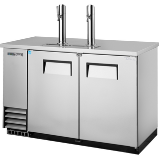 True TDD-2-S-HC Solid Swing Door Stainless Steel Direct Draw Beer Dispenser with Hydrocarbon Refrigerant