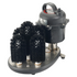 Five spinning brushes on Winco SS-100 glass washer for internal and external cleaning