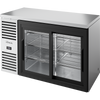 True TBR52-RISZ1-L-S-11-1 Reach-In Single Zone Refrigerator with Left Side Refrigeration System. Stainless Exterior and Glass Slide Doors