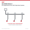 XLT XA 9400-XX32-3 Fire Suppression Kit for 1832 Triple-Stack Systems