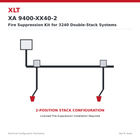 XLT XA 9400-XX40-2 Fire Suppression Kit for 3240 Double-Stack Systems