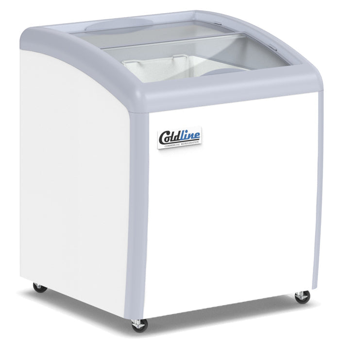Coldline XS160 26-inch curved glass ice cream display freezer