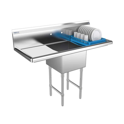 Prepline XS1C-1818-LR one-compartment sink with two drainboards