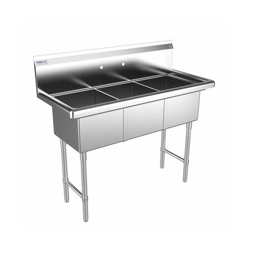 Prepline XS3C-1416 three-compartment sink without drainboard