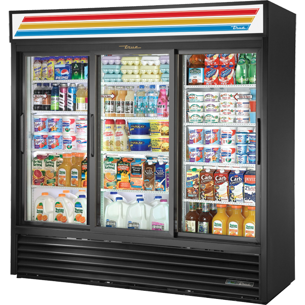 True GDM-69-HC-LD Slide Door Refrigerator with Hydrocarbon Refrigerant