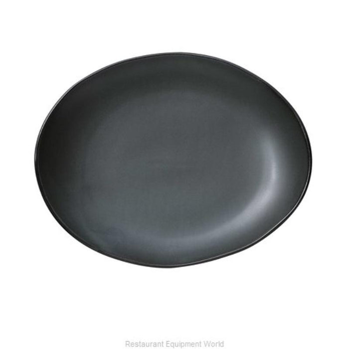 Yanco Champs Plate,  Oval, Glazed, Dishwasher, Oven And Microwave Safe, Porcelain, Dark Green Pack of 12(1Dz)