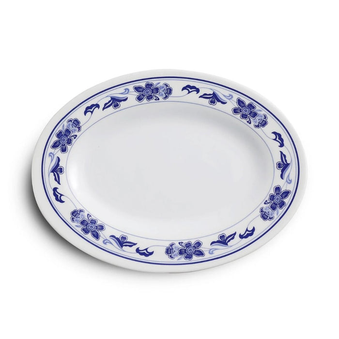 Yanco PO-2009 9" Oval Plate, Chinese Style, Melamine, Pack of 24 (2 Dz)