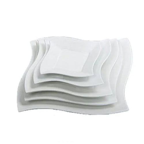 Yanco SST-111 10 7/8" Square Plate, Durable Bone, White Porcelain, Pack of 24 (2 Dz)