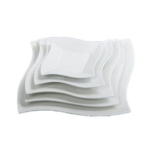 Yanco SST-106 6 1/2" Square Plate, Durable Bone, White Porcelain, Pack of 36 (3 Dz)