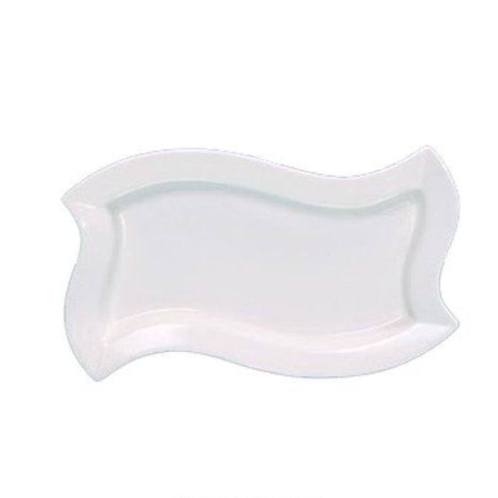 Yanco SST-212 12" X 6" Rectangular Deep Plate, Durable Bone, White Porcelain, Pack of 12 (1 Dz)