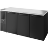 True TBR84-RISZ1-L-B-SSS-1 Reach-In Single Zone Refrigerator with Left Side Refrigeration System. Black Exterior and Solid Swing Doors
