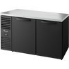 True TBR60-RISZ1-L-B-SS-1 Reach-In Single Zone Refrigerator with Left Side Refrigeration System. Black Exterior and Solid Swing Doors