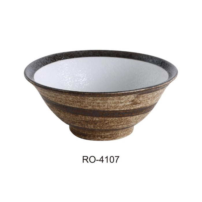 Yanco RO-4107 ROCKEYE 7.5″ Noodle Bowl 26 OZ, 3.25″ Height, China, Two-Tone, (2Dz)