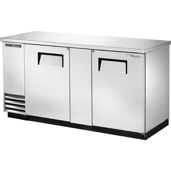 True TBB-3-S-HC Solid Swing Door Stainless Steel Back Bar Cooler with Hydrocarbon Refrigerant