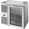 True TBR36-RISZ1-L-S-G-1 Reach-In Single Zone Refrigerator with Left Side Refrigeration System. Stainless Exterior and Glass Swing Doors