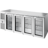 True TBR92-RISZ1-L-S-GGGG-1 Reach-In Single Zone Refrigerator with Left Side Refrigeration System. Stainless Exterior and Glass Swing Doors